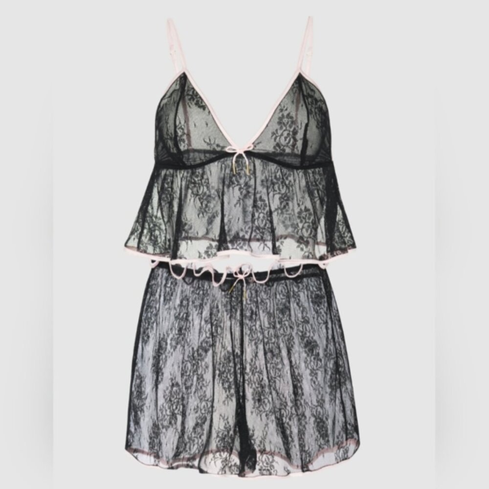 Black and Pink Teddy Set